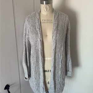 Forever 21 Light Gray Open-Front Cardigan